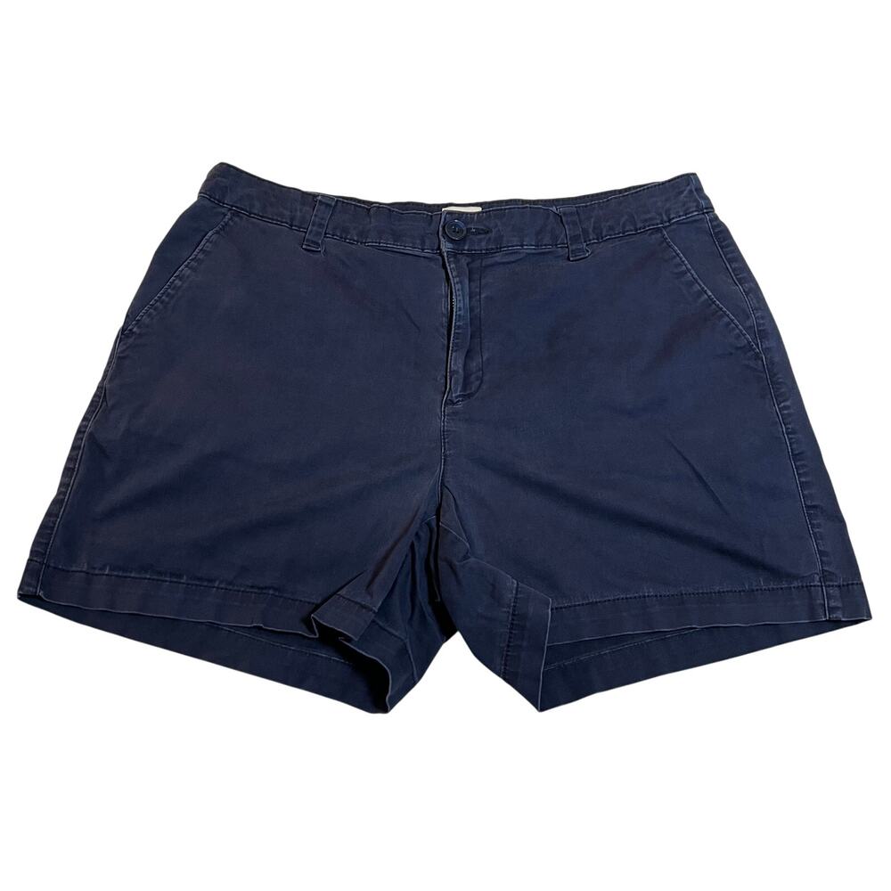 a new day Mid Rise Chino Shorts Size 10 Stretch Preppy Nautical Coastal Casual